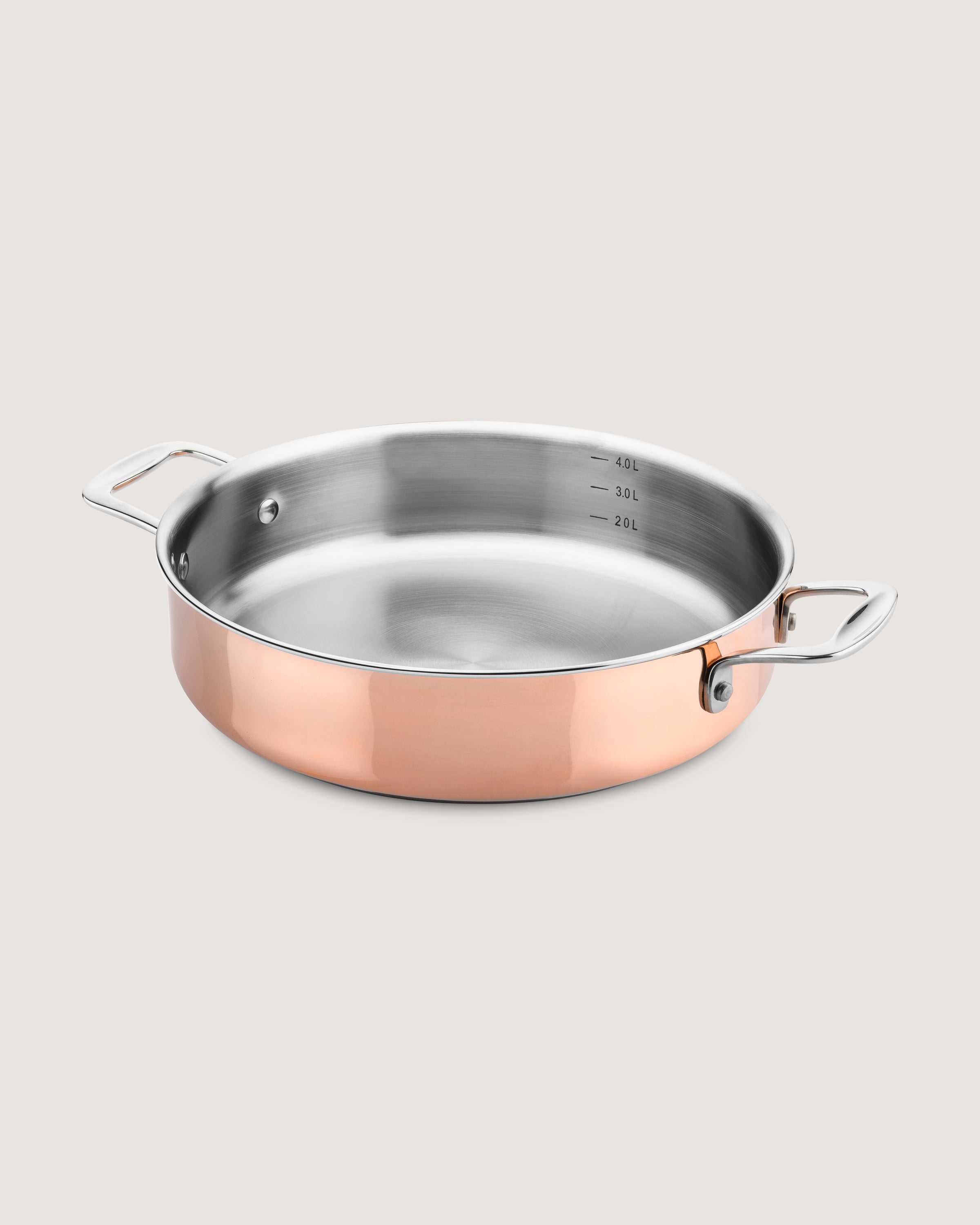 Koperen pannenset 5-delig