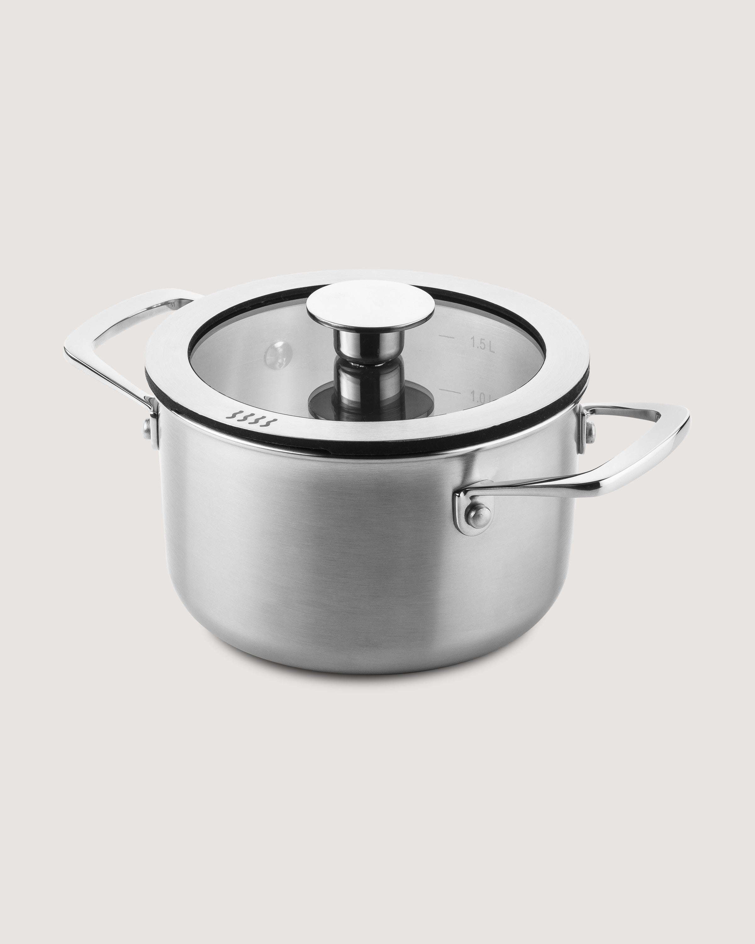 Hoge kookpan 3-laags Ø16cm voor kookplaatafzuiging