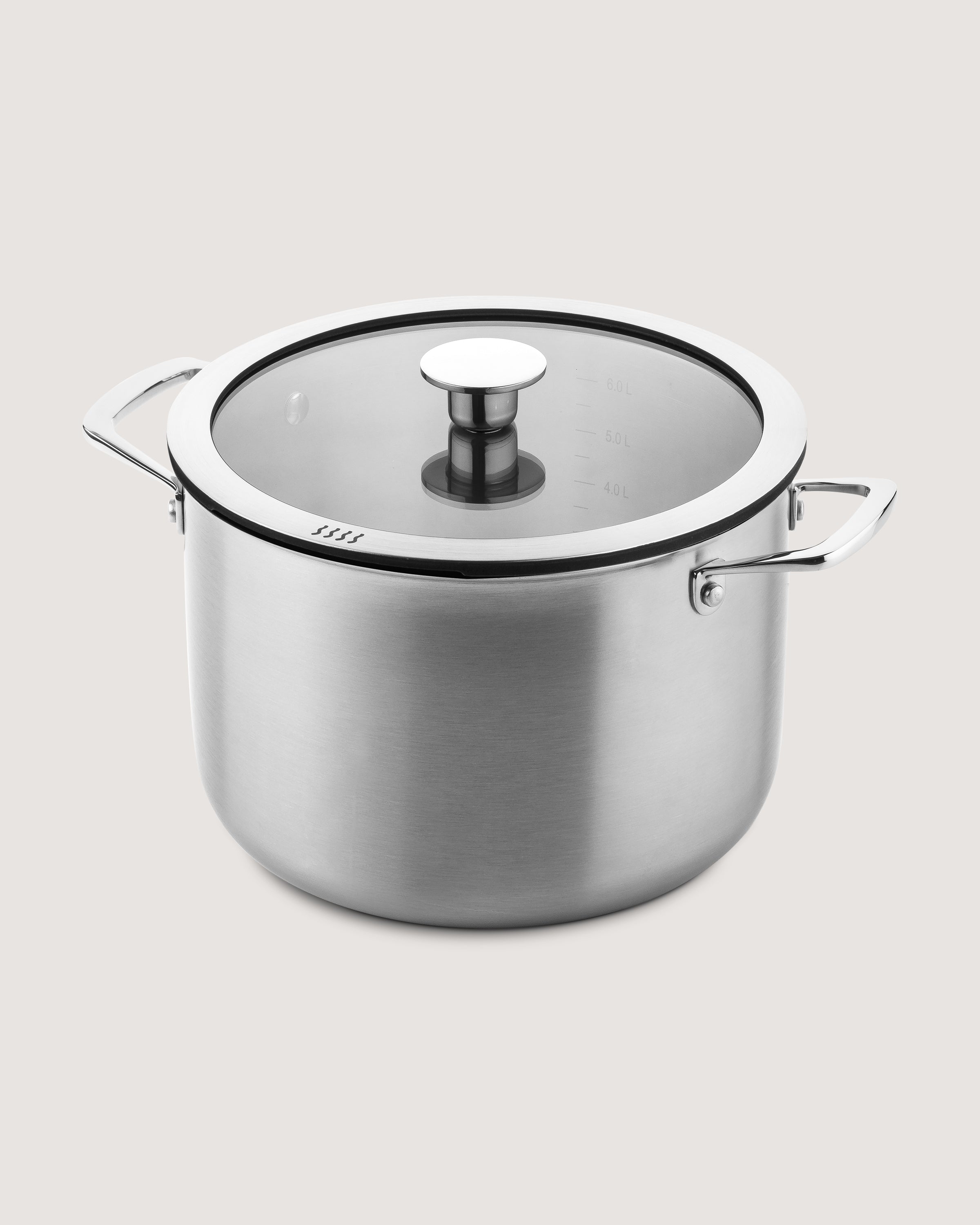 Hoge kookpan 3-laags Ø24cm voor kookplaat afzuiging