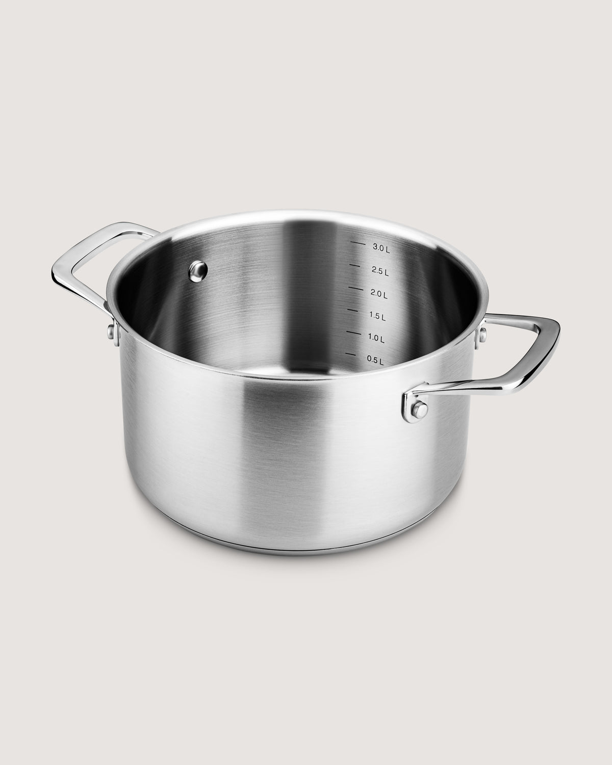 Deep casserole 1-ply recycled stainless steel Ø20 cm