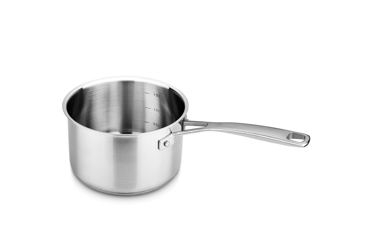 Saucepan 1-ply recycled stainless steel Ø16 cm