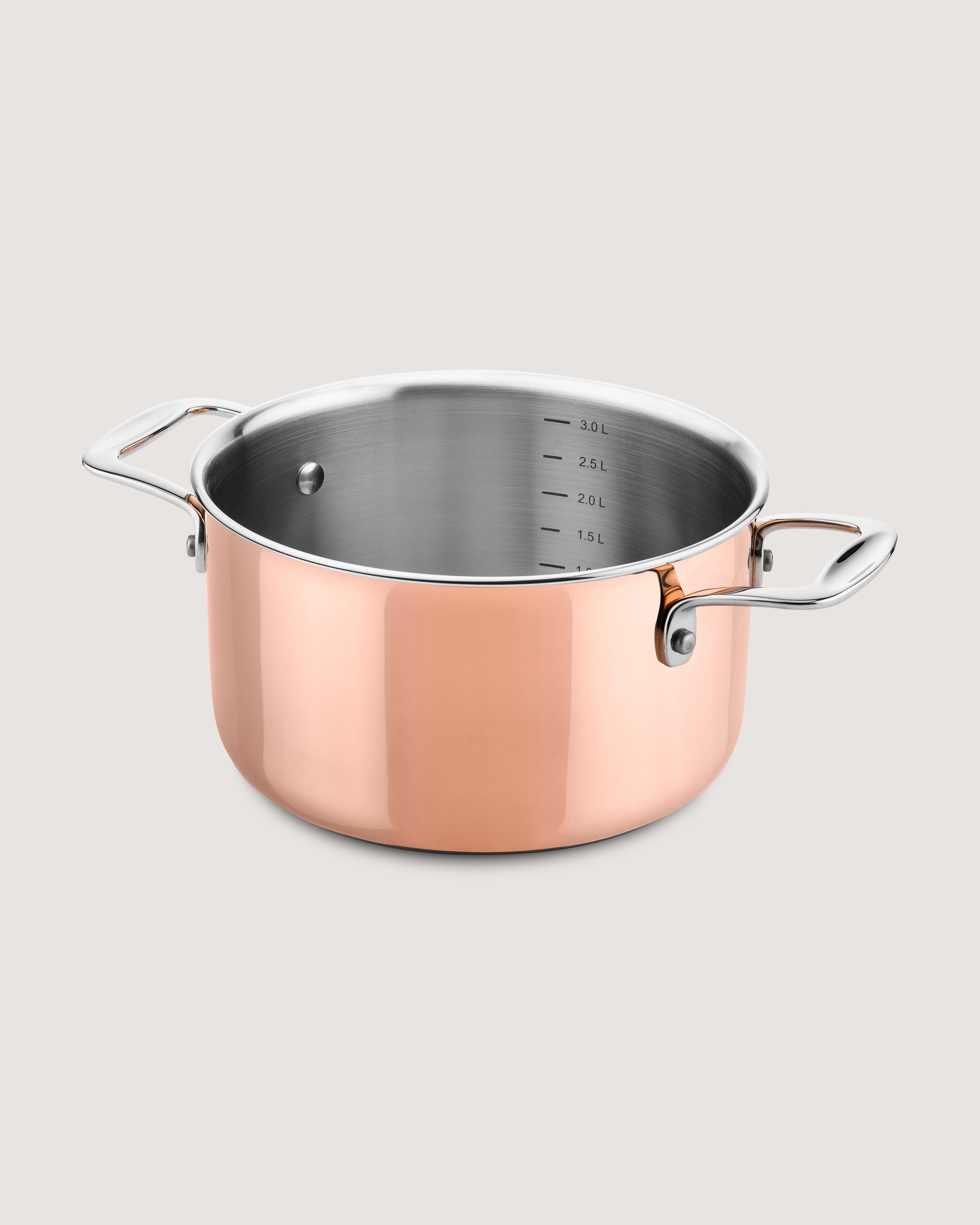 Koperen pannenset 5-delig