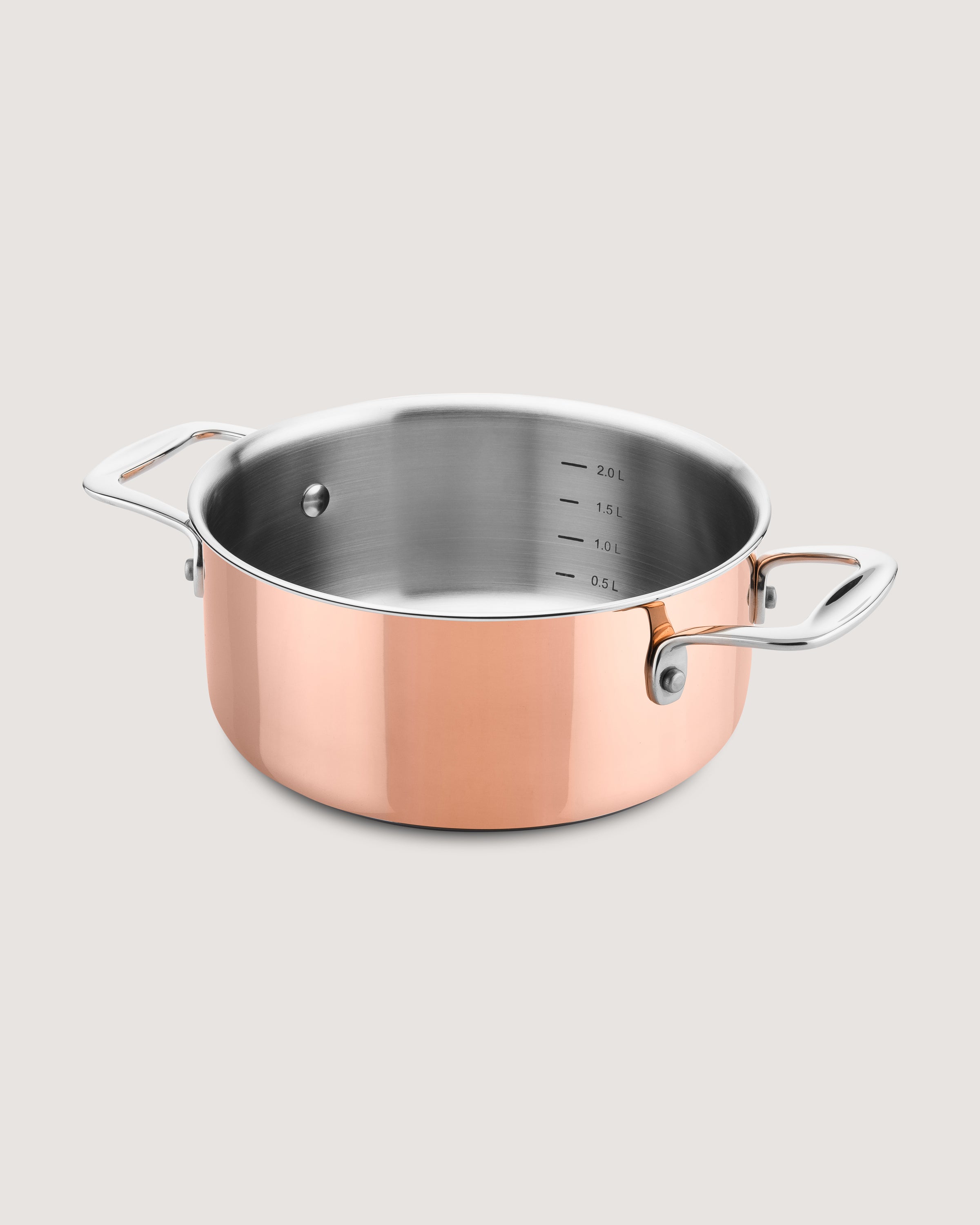 Koperen pannenset 5-delig