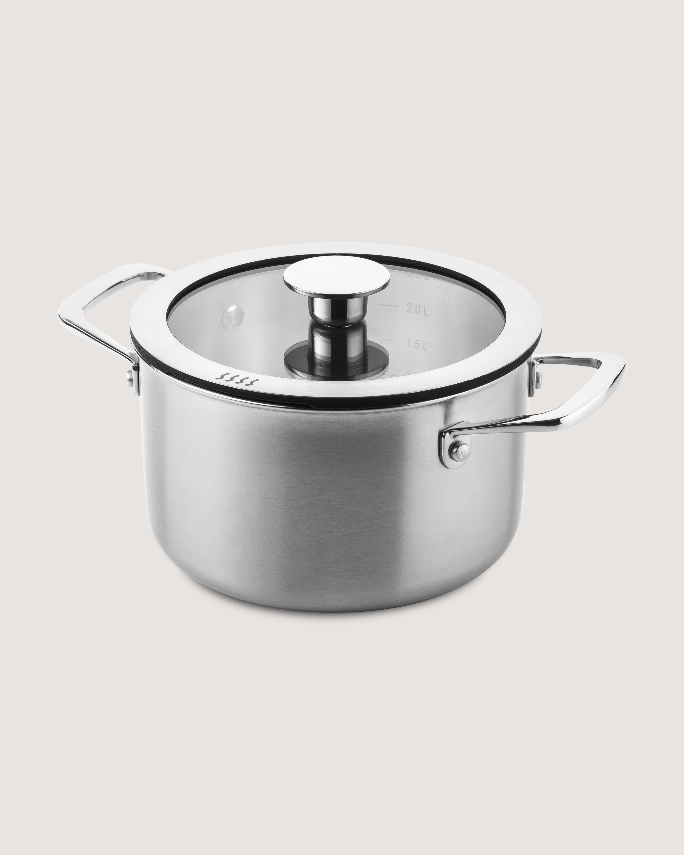 Hoge kookpan 3-laags Ø18cm voor kookplaatafzuiging