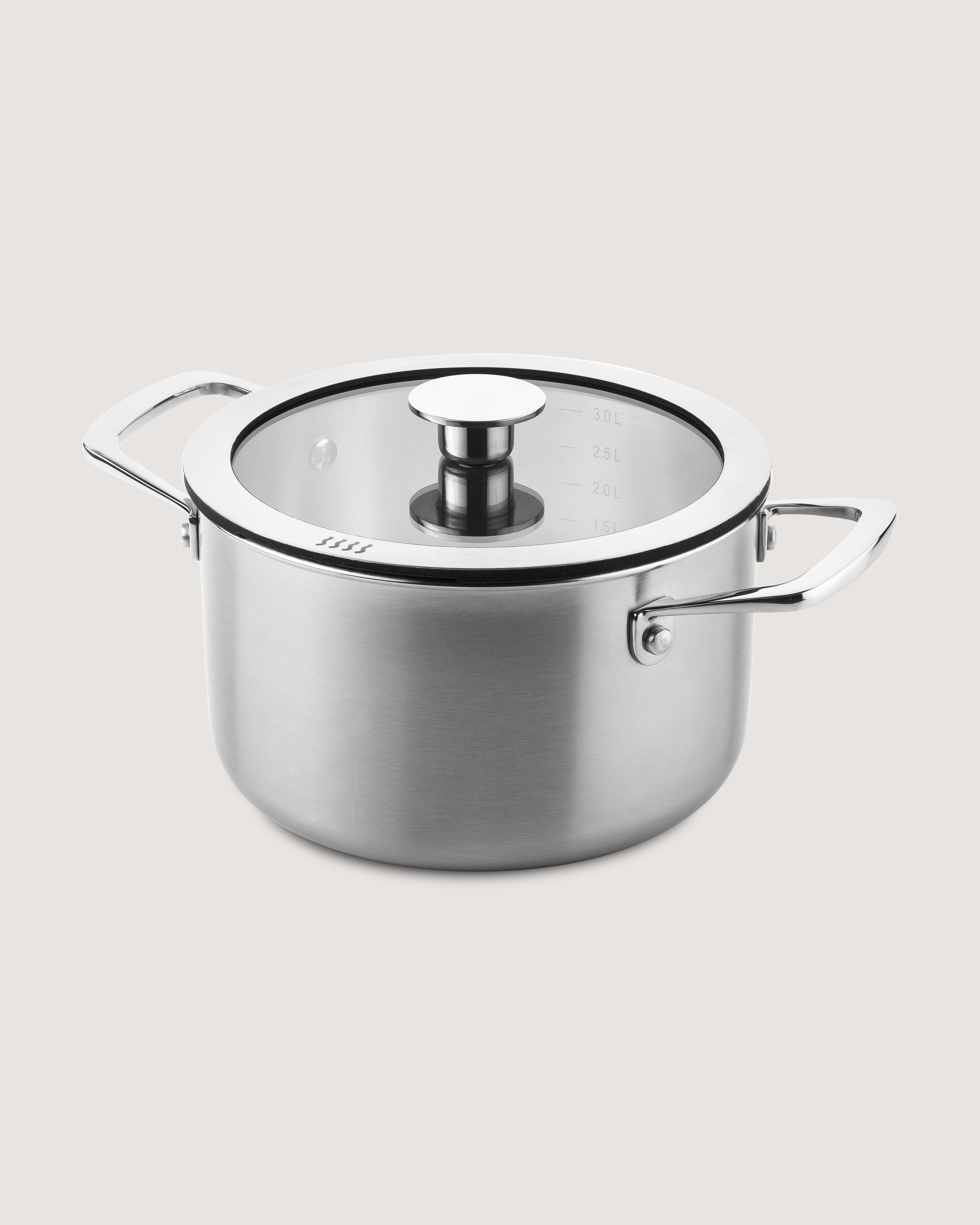 Hoge kookpan 3-laags Ø20cm voor kookplaatafzuiging