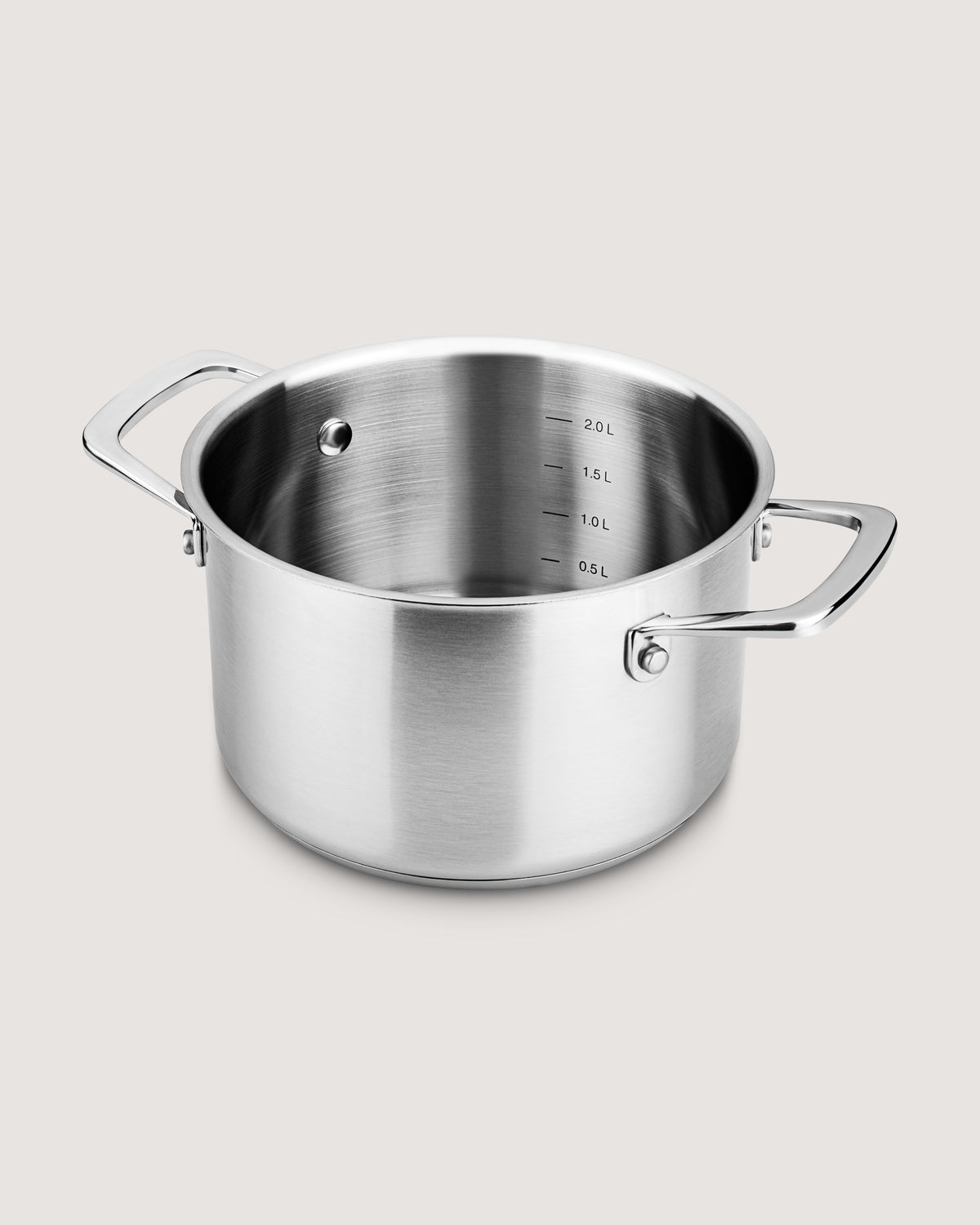 Deep casserole 1-ply recycled stainless steel Ø18 cm