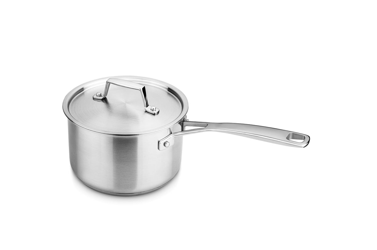 Saucepan 1-ply recycled stainless steel Ø16 cm