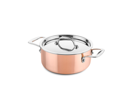 Kookpan koper Ø18cm (geschikt voor inductie)