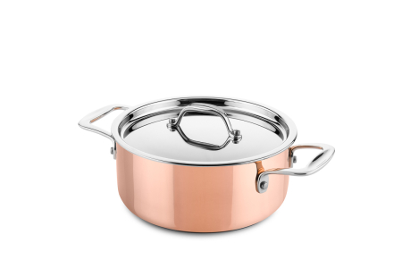 Kookpan koper Ø20cm (geschikt voor inductie)