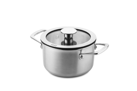 Hoge kookpan 3-laags Ø16cm (kookplaat afzuiging - downdraft)
