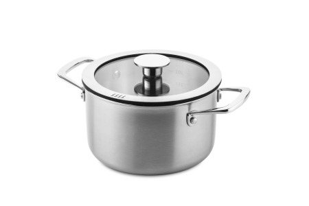 Hoge kookpan 3-laags Ø18cm (kookplaat afzuiging - downdraft)