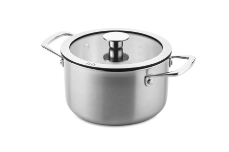 Hoge kookpan 3-laags Ø24cm (kookplaat afzuiging - downdraft)
