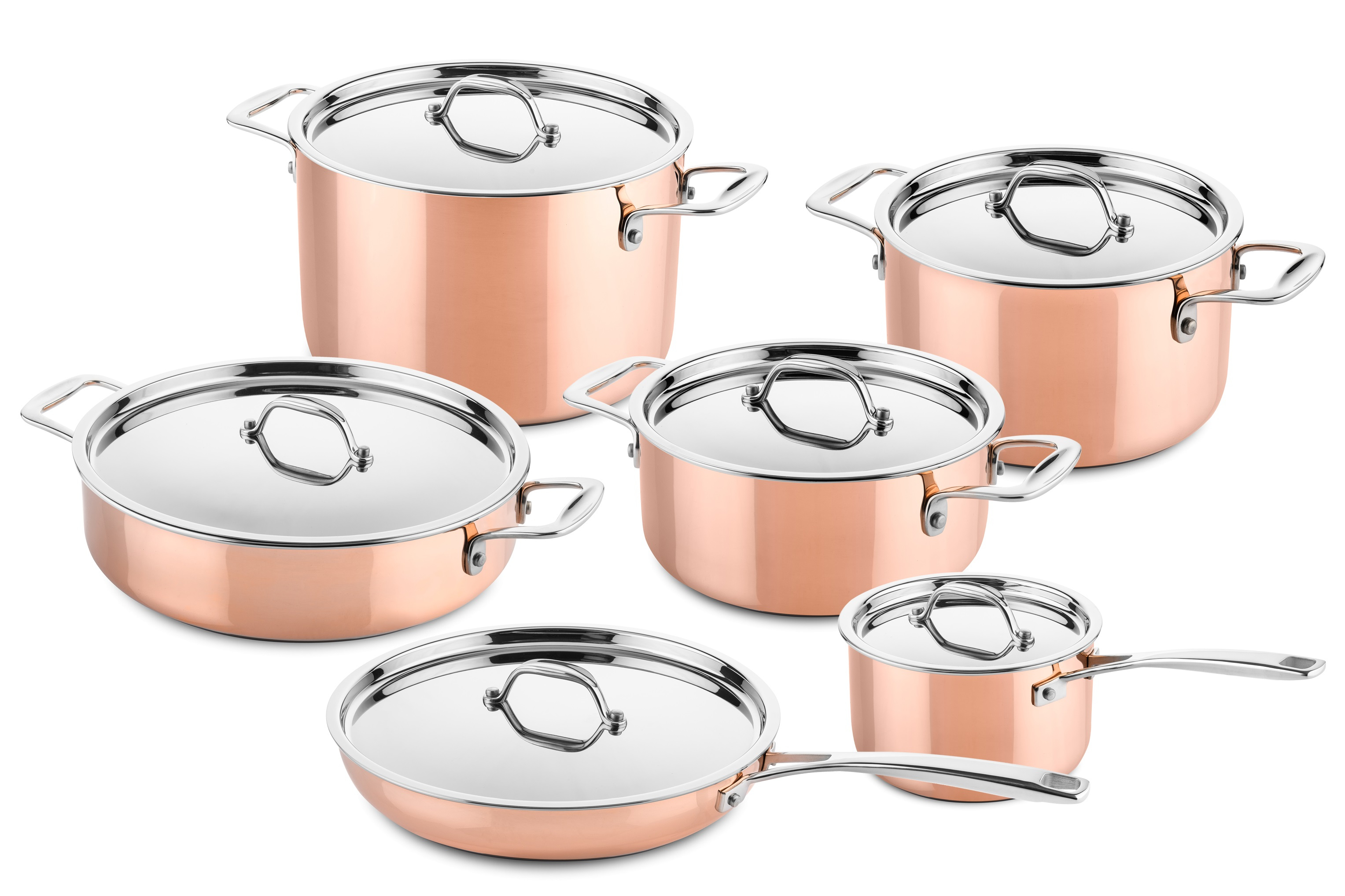 DUCQ Koperen Pannenset voor Inductie