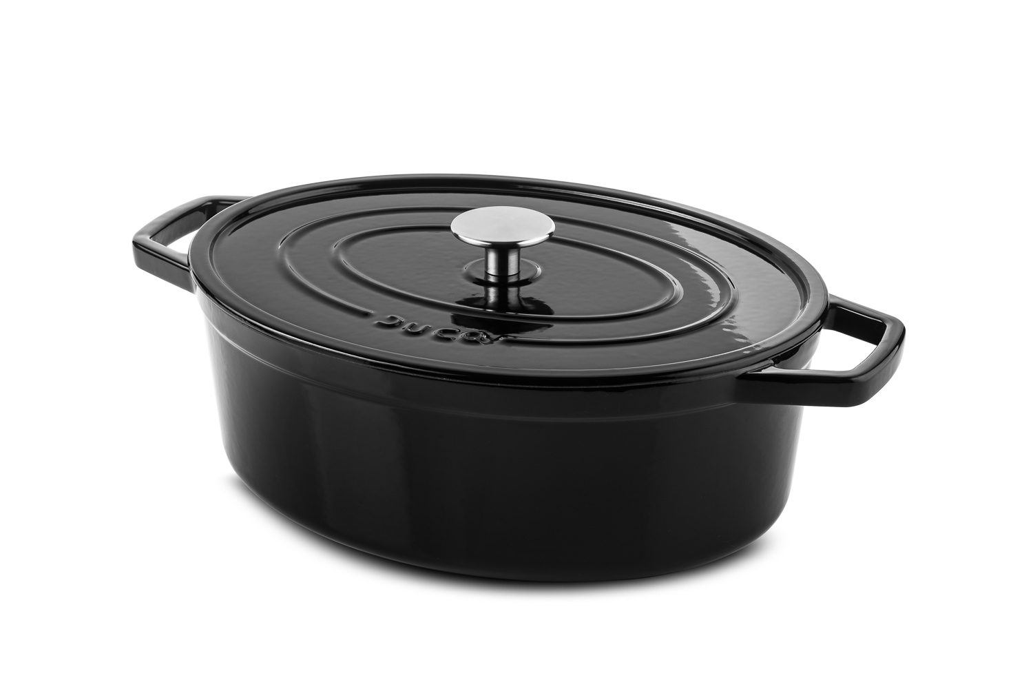 DUCQ Gietijzeren ovale braadpan 31x24cm (geschikt voor inductie) afbeelding