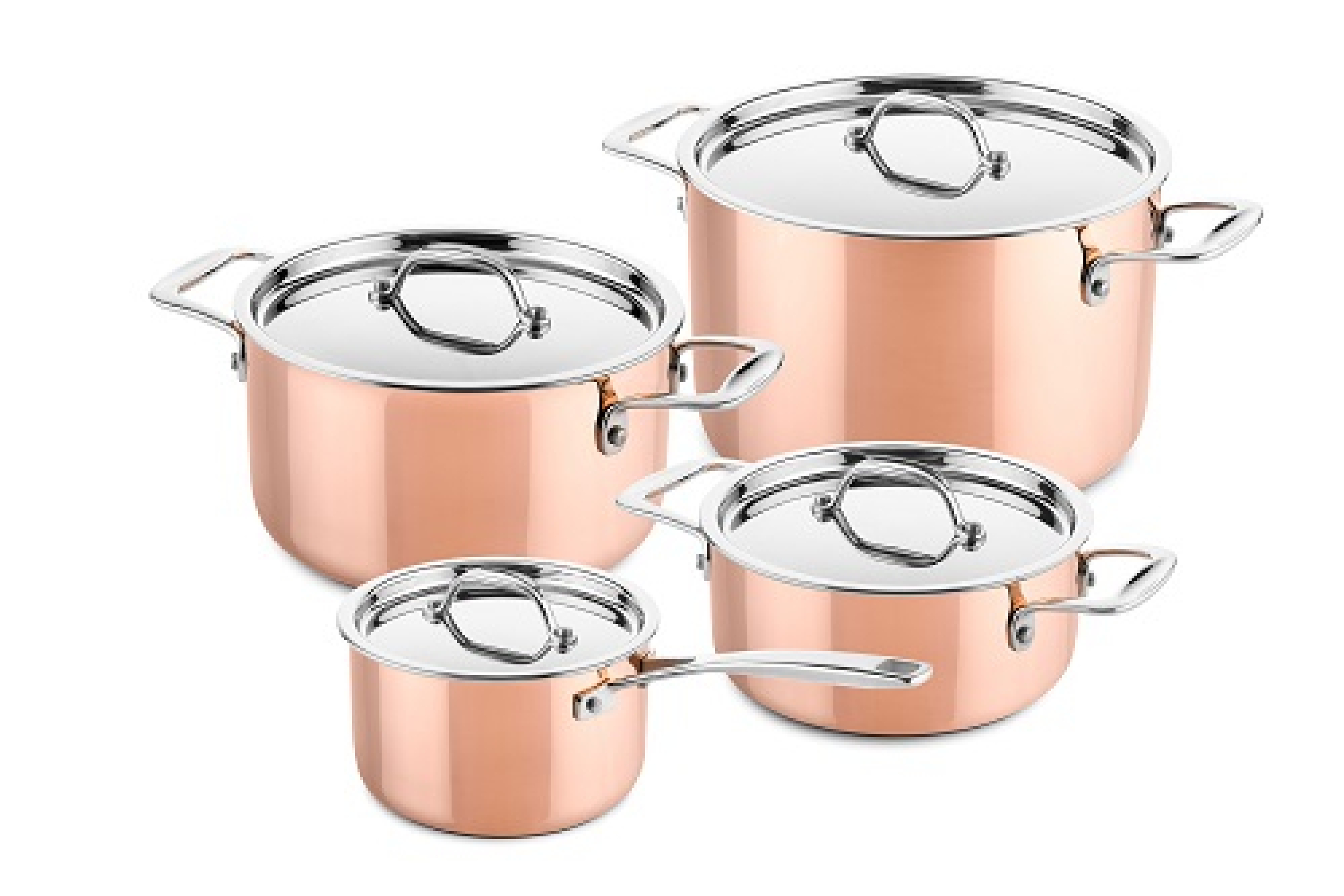 4 pcs copper cookware set (suitable for induction) DUCQ cookware DUCQ
