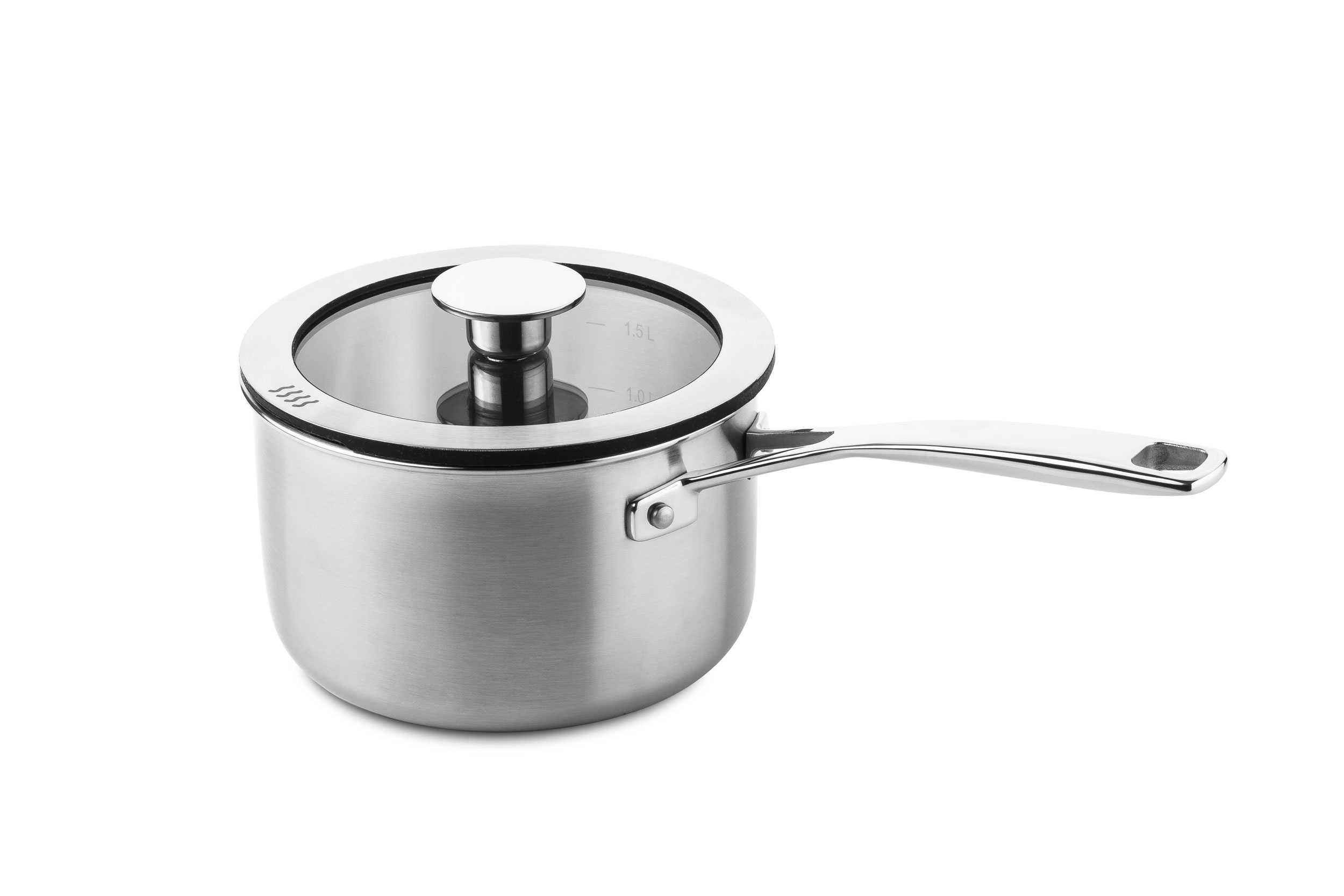 DUCQ RVS steelpan 3 laags Ø16cm (voor kookplaat afzuiging) afbeelding